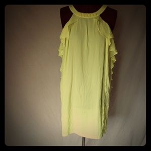HM H&M neon yellow conscious-collection dress